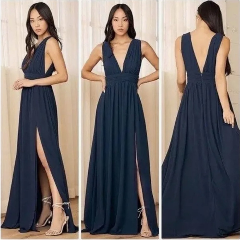 Lulus Heavenly Hues Maxi Dress | Size L | Blue | NEW With Tags